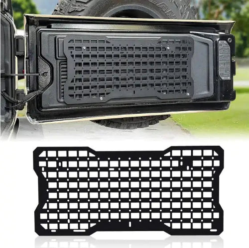 Tailgate Tactical Panel For Wrangler Tailgate Tool Kit Organizer Racks Compatible With  Wrangler 2007-2022 JK JKU  2018-2022 JL JLU WEM Support (www.WEM.support)
