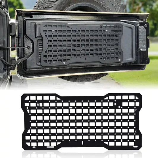 Tailgate Tactical Panel For Wrangler Tailgate Tool Kit Organizer Racks Compatible With  Wrangler 2007-2022 JK JKU  2018-2022 JL JLU WEM Support (www.WEM.support)