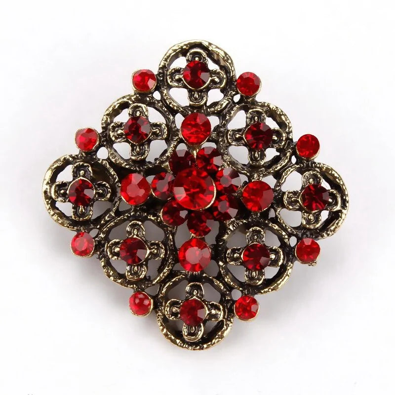 Peacock Flower Brooch WEM Support (www.WEM.support)