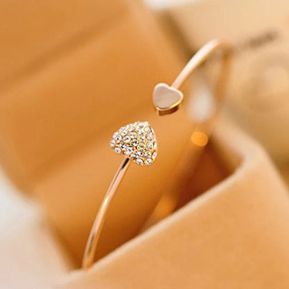 Crystal Double Heart Bracelet WEM Support (www.WEM.support)