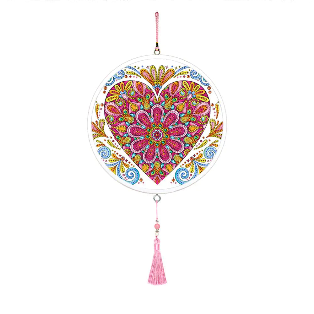 Butterfly Diamond Painting Pendant with Tassel Design