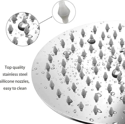 Large Chrome Stainless Steel Rainfall Shower Head