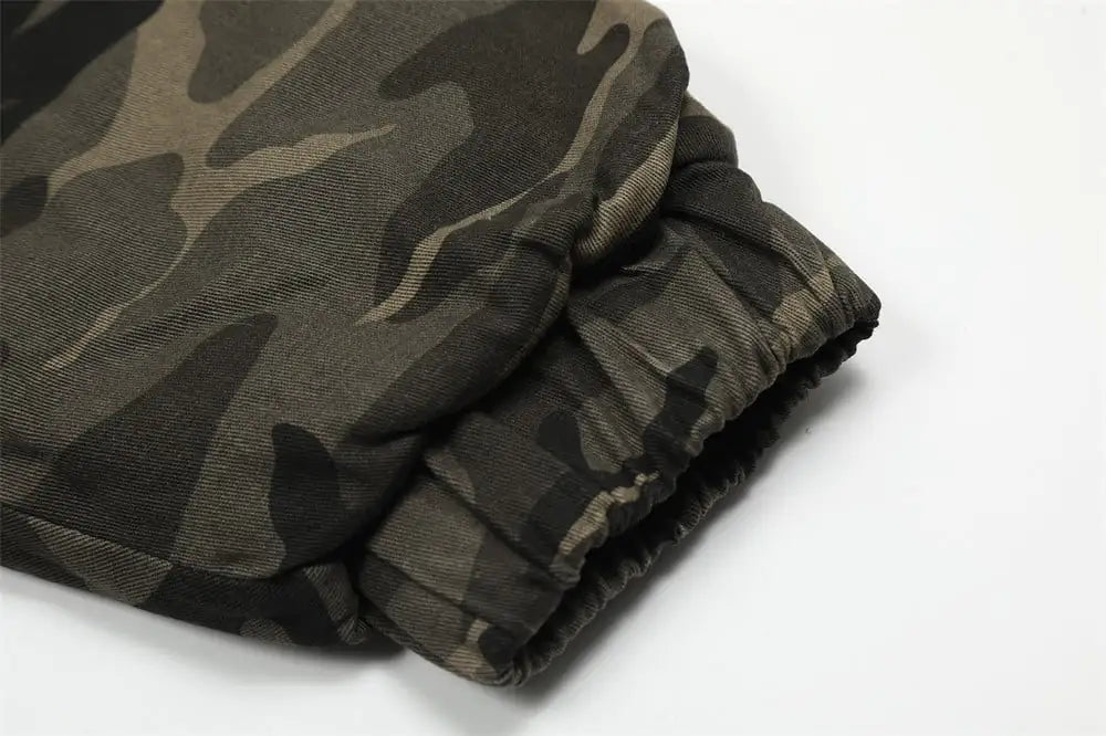 American Retro Camouflage Hooded Cotton Jacket For Men WEM Support (www.WEM.support)