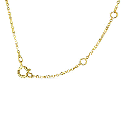 10K Yellow Gold 1.0 Cttw Round Brilliant-Cut Diamond Modern Bezel-Set Solitaire Adjustable 16"-18" Pendant Necklace (K-L Color, SI2-I1 Clarity) WEM Support (www.WEM.support)