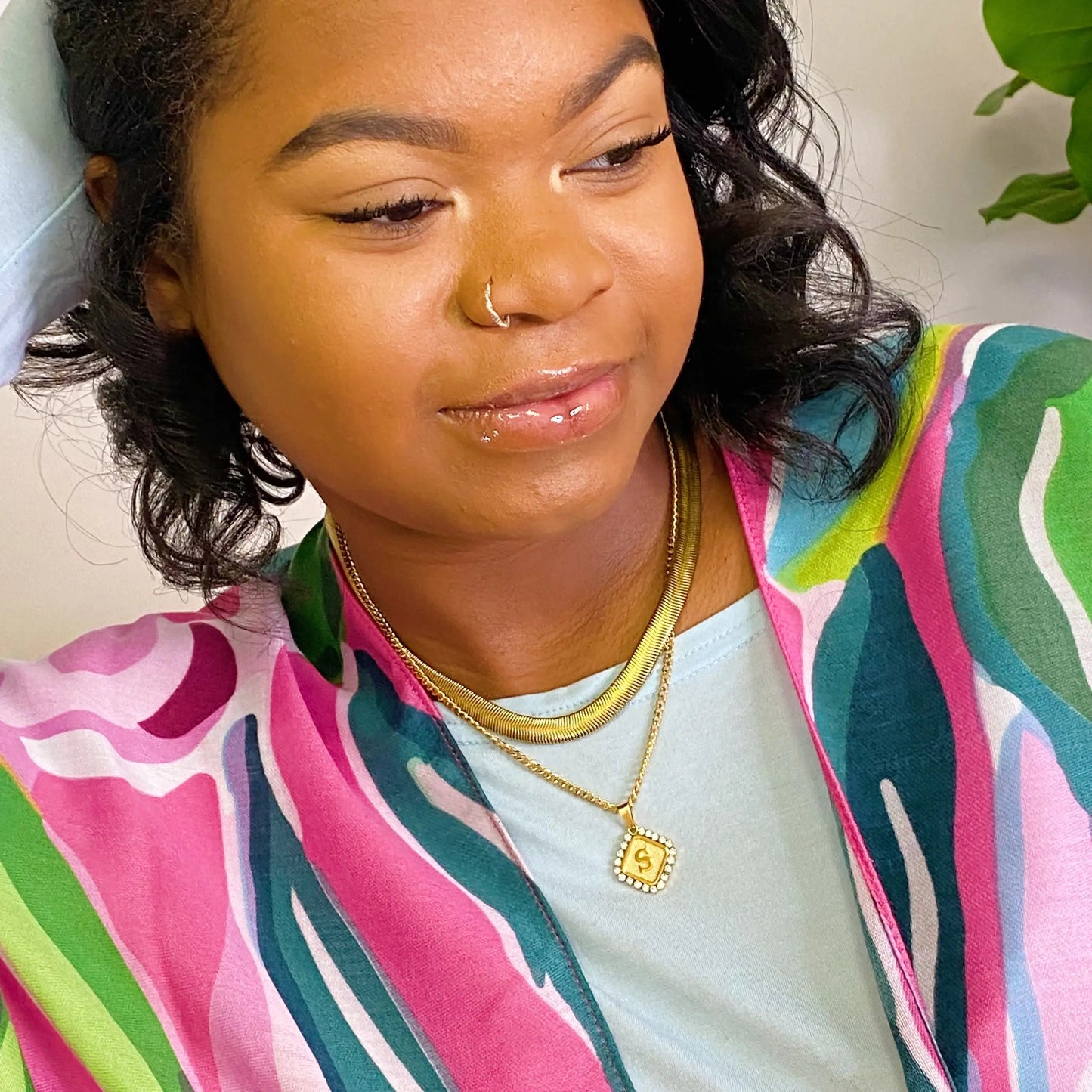 Aztec Delight Initial Necklace WEM Support (www.WEM.support)