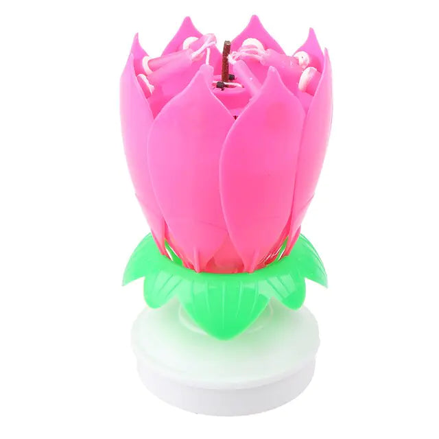 Vela de Aniversário Musical de Lótus WEM Support (www.WEM.support)