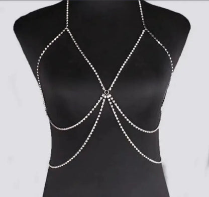 Rhinestone Halterneck Bikini Chain WEM Support (www.WEM.support)
