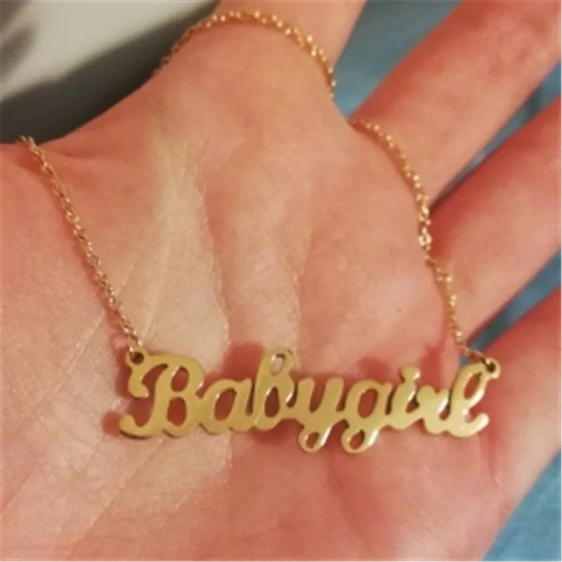 Babygirl Script Choker Necklace WEM Support (www.WEM.support)