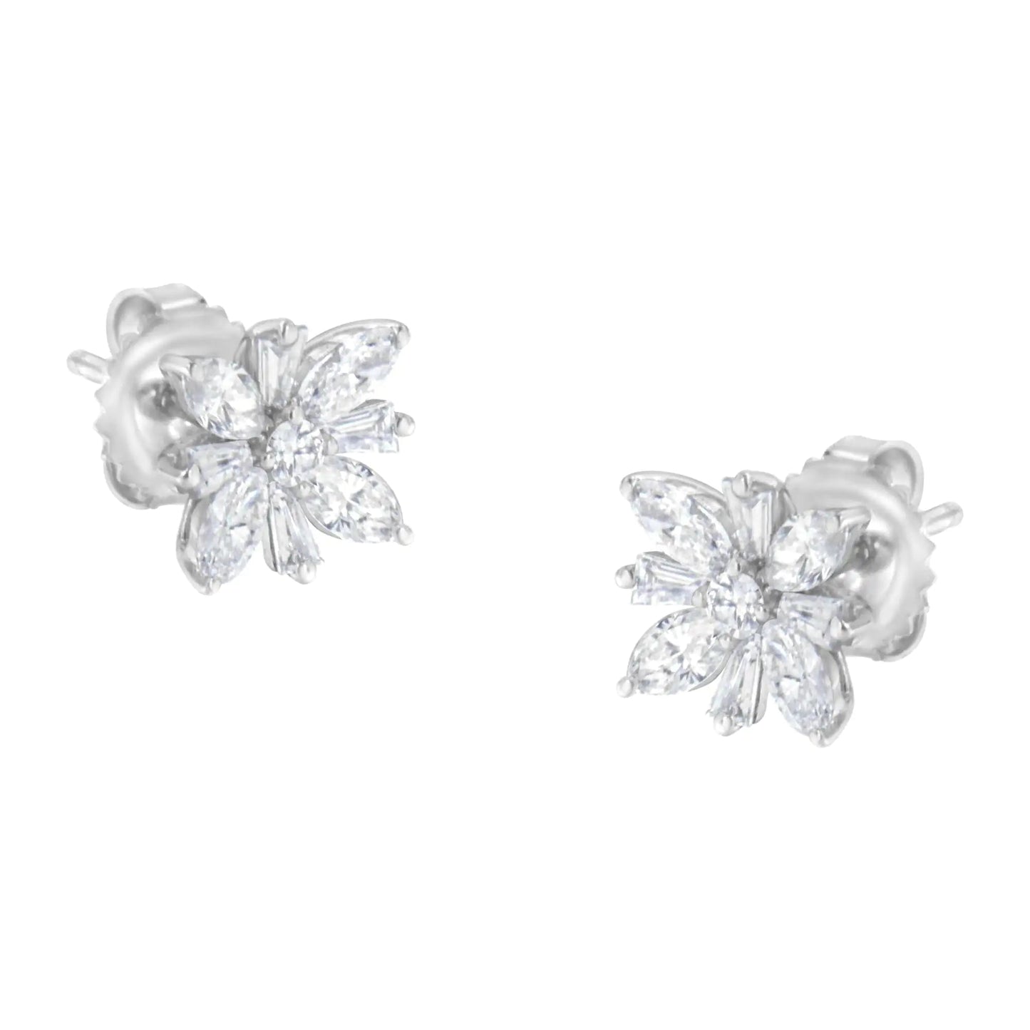 14K White Gold 1 1/4 cttw Diamond Stud Earring (H-I, SI1-SI2) WEM Support (www.WEM.support)