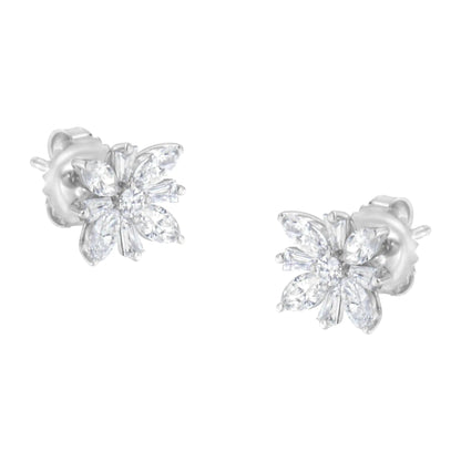 14K White Gold 1 1/4 cttw Diamond Stud Earring (H-I, SI1-SI2) WEM Support (www.WEM.support)