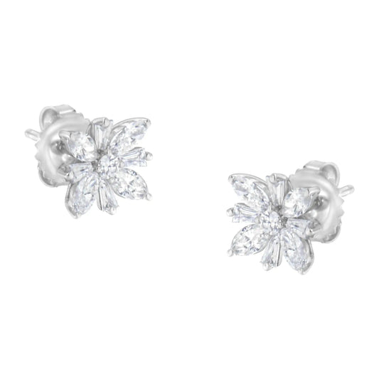 14K White Gold 1 1/4 cttw Diamond Stud Earring (H-I, SI1-SI2) WEM Support (www.WEM.support)