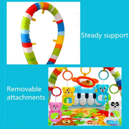 Tapete Musical para Bebês: Tapete Educativo com Teclado e Brinquedos para Ginástica Infantil e Engatinhamento WEM Support (www.WEM.support)