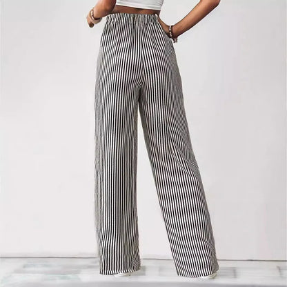 Korean Style Striped Drawstring Pants HejK.com
