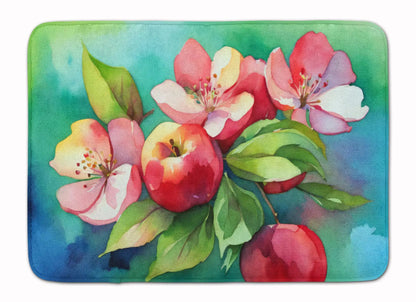 Arkansas Apple Blossom in Watercolor Memory Foam Kitchen Mat WEM Support (www.WEM.support)