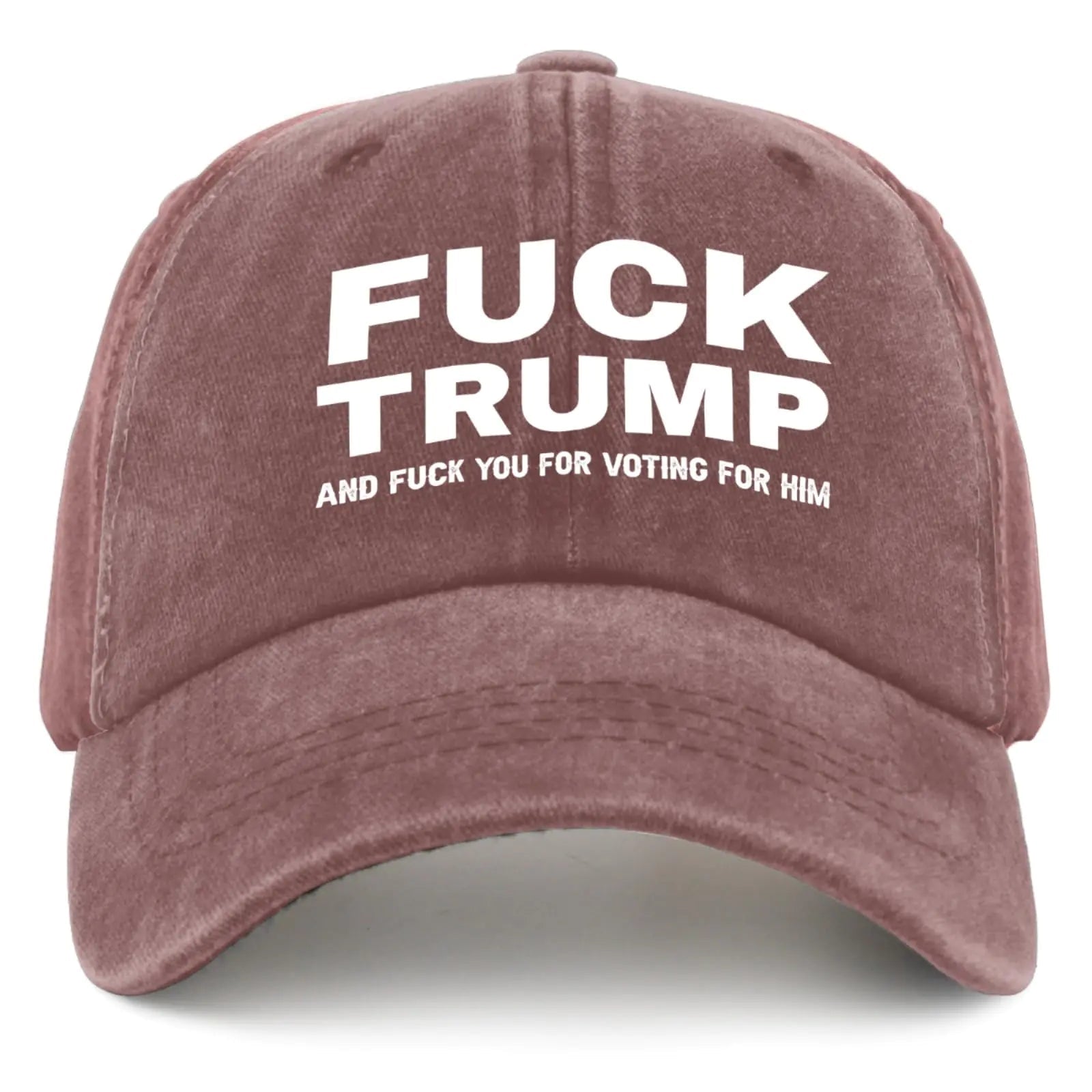 Boné de Beisebol de Malha Anti Trump para Homens - Vermelho Vinho HejK.com