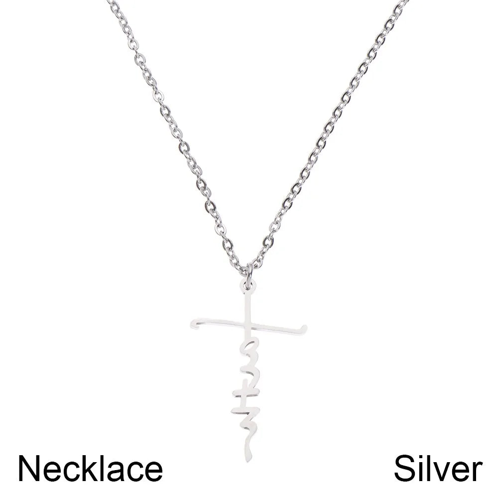 Fashion Faith Stainless Steel Pendant WEM Support (www.WEM.support)