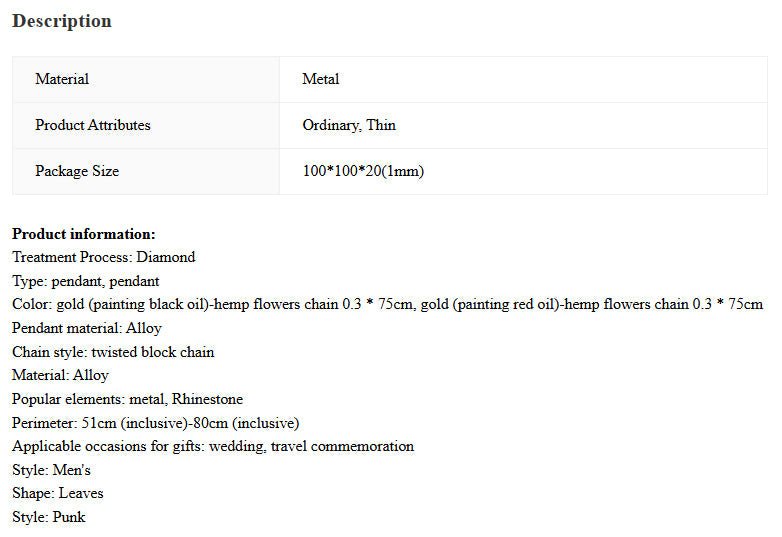 Oil Diamond - embedded Maple Leaves Pendant - Catch Cards