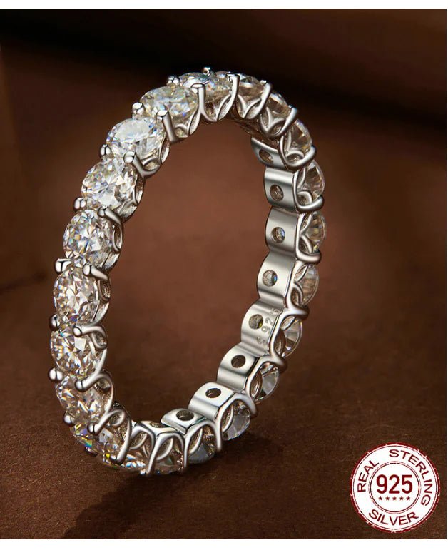 Openwork Pattern Moissanite Ring for Women - Catch Cards