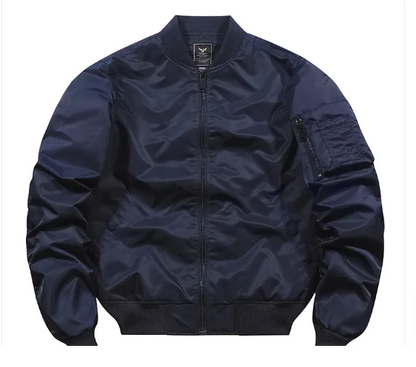 Solid Men's Autumn and Winter Bomber Jacket WEM Support (www.WEM.support)
