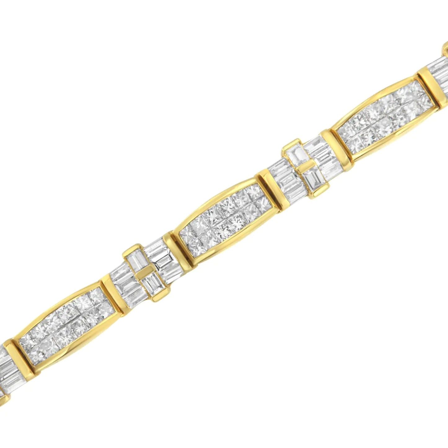 14K Yellow Gold Multi--Cut Diamond Ties of Love Eternity Bracelet(11.25 cttw,G-H Color,VS1-VS2 Clarity) WEM Support (www.WEM.support)