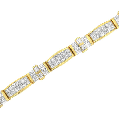 14K Yellow Gold Multi--Cut Diamond Ties of Love Eternity Bracelet(11.25 cttw,G-H Color,VS1-VS2 Clarity) WEM Support (www.WEM.support)