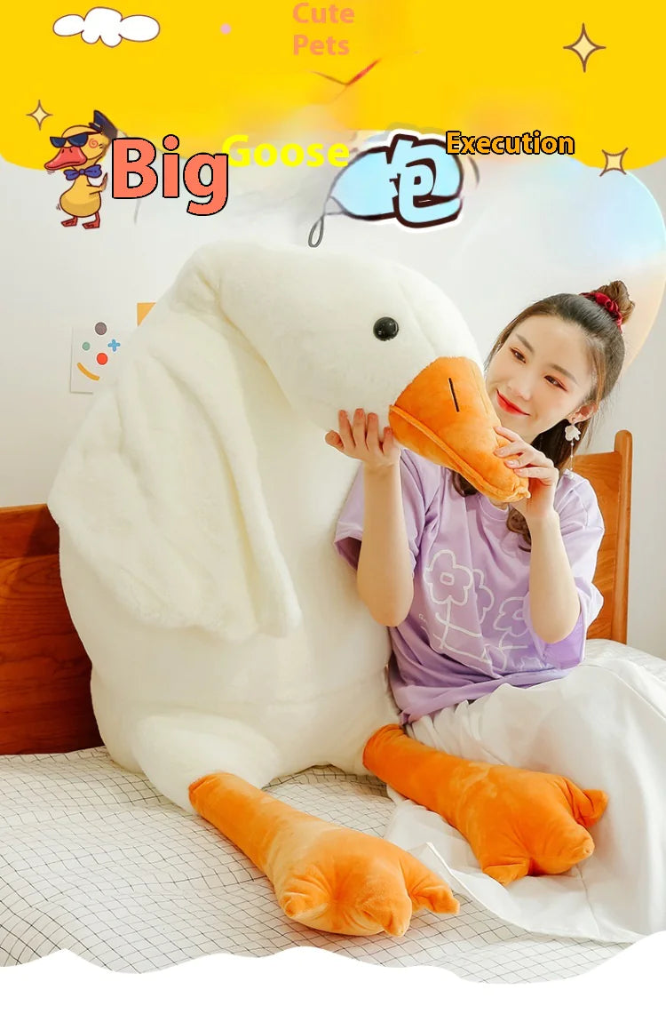 White Geese Plush Toy WEM Support (www.WEM.support)