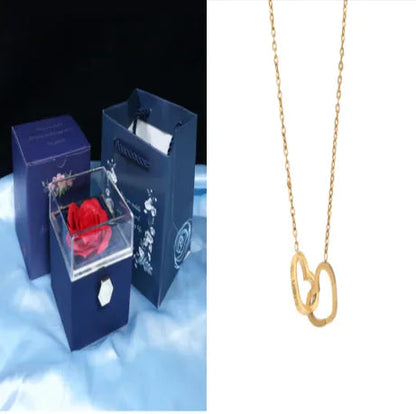 Personalized Double Heart Name Necklace – Customizable Two-Name Necklace for Women WEM Support (www.WEM.support)