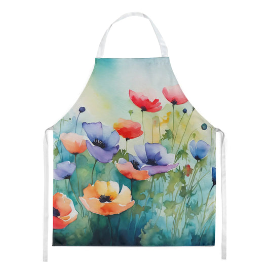 Anemones in Watercolor Apron WEM Support (www.WEM.support)