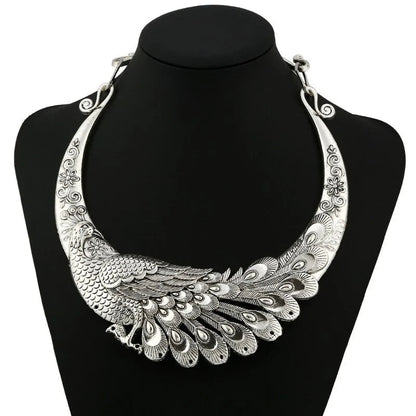 Bohemian Peacock Choker Necklace WEM Support (www.WEM.support)