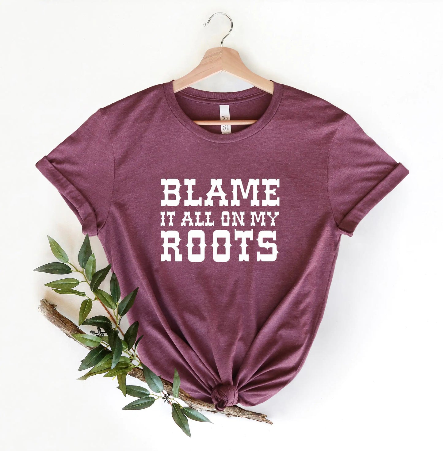 Camiseta Blame it All on My Roots, Camiseta Country, Camiseta de Música WEM Support (www.WEM.support)