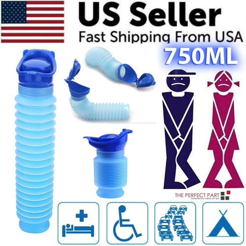 Male Female Portable Urinal Travel Camping Car Toilet Pee Bottle Emergency Kit WEM Support (www.WEM.support)