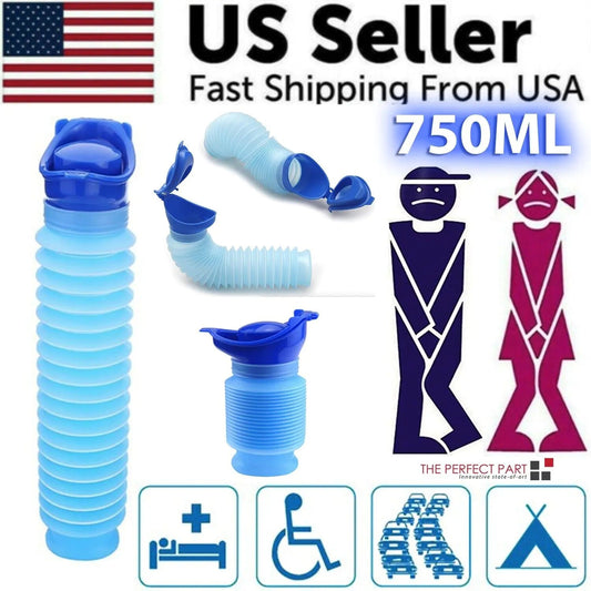Male Female Portable Urinal Travel Camping Car Toilet Pee Bottle Emergency Kit WEM Support (www.WEM.support)