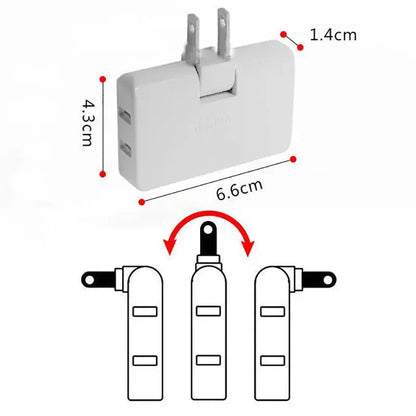 1500W 3-Way Foldable Travel Adapter WEM Support (www.WEM.support)