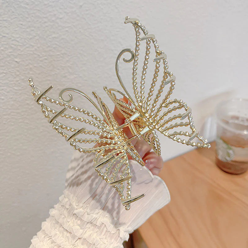 Pearl Butterfly Hair Clip WEM Support (www.WEM.support)