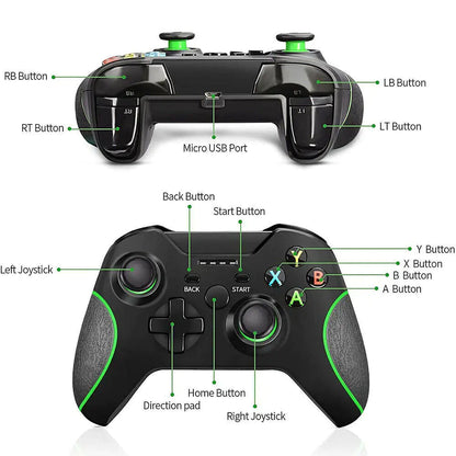 Wireless Controller For Microsoft Xbox One / S / X / E / Windows 7 8 10 PC 2.4G WEM Support (www.WEM.support)