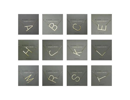 Monogram Collection Initial Necklace Prepck WEM Support (www.WEM.support)