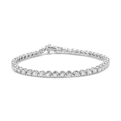 14K White Gold 5.0 Cttw Diamond" Classic Tennis Bracelet for Women (H-I Color, SI1-SI2 Clarity) - 7" Inches WEM Support (www.WEM.support)