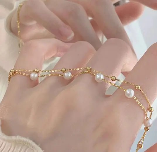 Pearl Double - layer Bracelet - Catch Cards
