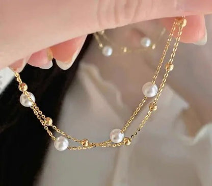 Pearl Double - layer Bracelet - Catch Cards