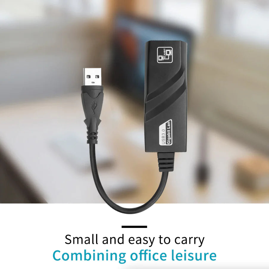 USB 3.0 Gigabit Ethernet LAN RJ45 1000Mbps Network Adapter For Windows PC Mac WEM Support (www.WEM.support)