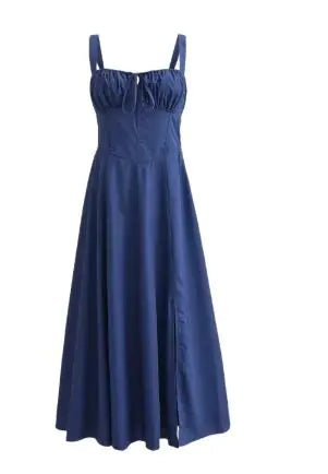 Plain and Floral Print Strappy Dress - Catch Cards