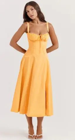 Plain and Floral Print Strappy Dress - Catch Cards