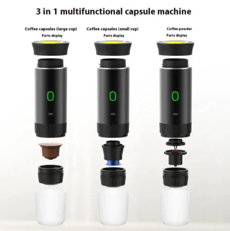 Portable 3 - in - 1 Espresso Maker - Catch Cards