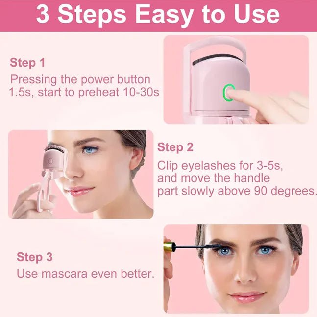 Portable Electric Heated Eyelash Curler - Catch Cards