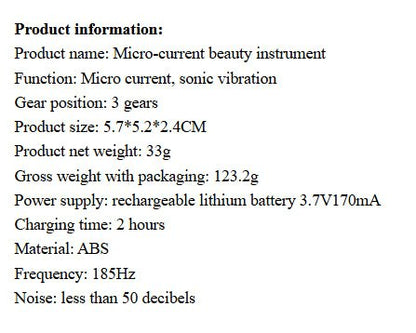 Portable Facial Micro - current Beauty Massager - Catch Cards