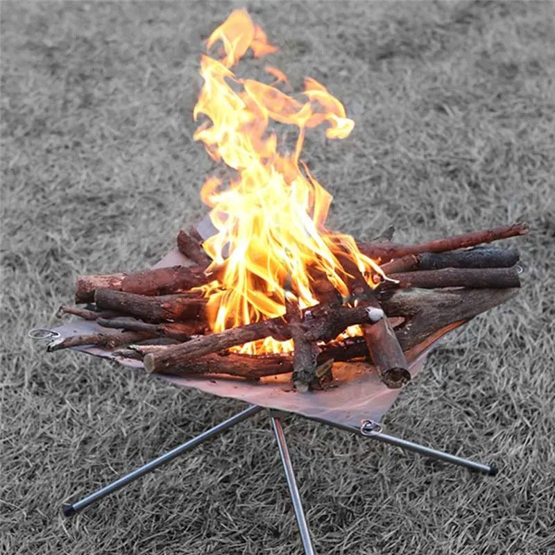 Portable Outdoor Fire Pit and BBQ Grill架 - Catch Cards