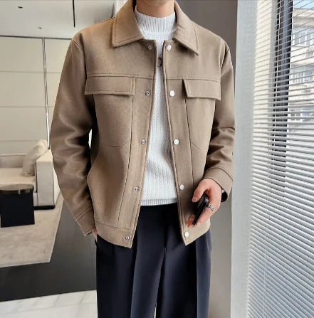 Premium Short Woolen Overcoat - Catch Cards