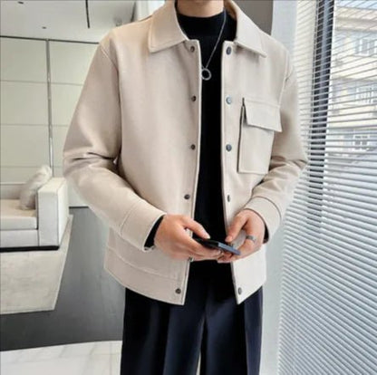 Premium Short Woolen Overcoat - Catch Cards