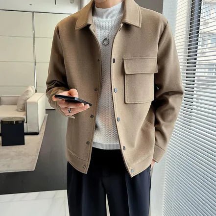 Premium Short Woolen Overcoat - Catch Cards