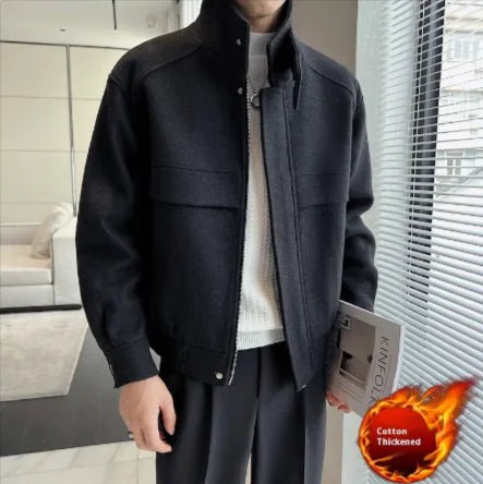 Premium Short Woolen Overcoat - Catch Cards